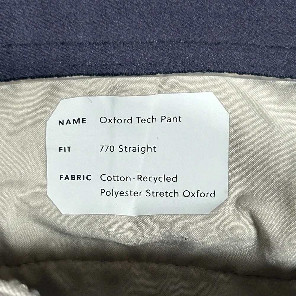 J. Crew Oxford Tech Pants Mens 33x34 Gray 770 Straight Performance Golf Chino